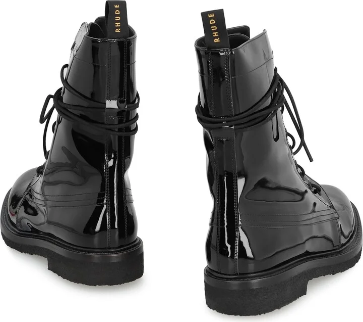 Rhanger Leather Combat Boots - Image 4