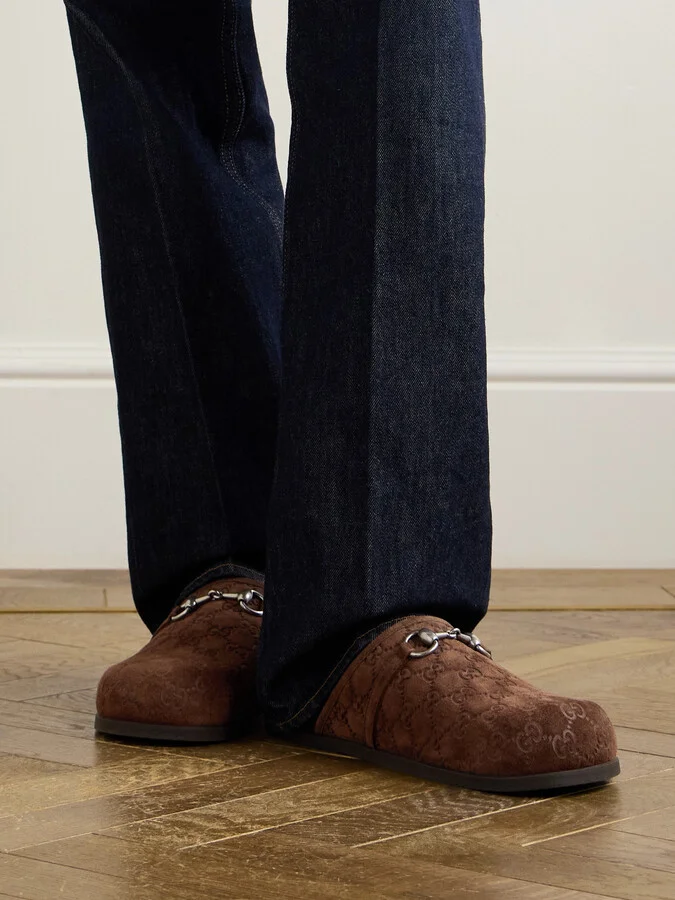 Rhein Horsebit-Embellished Suede Mules - Image 2
