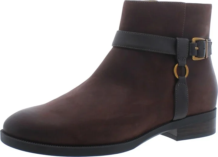 Rhiannon Womens Leather Ankle Booties