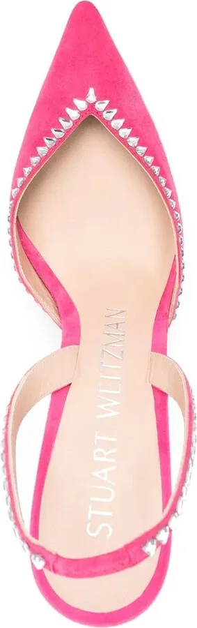 Rhinestone 105mm Suede Pumps - Image 4