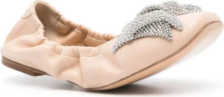 Rhinestone-Bow Ballerina Shoes - Image 2