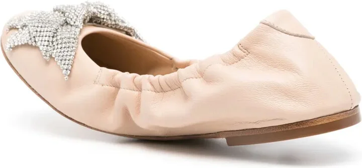 Rhinestone-Bow Ballerina Shoes - Image 3