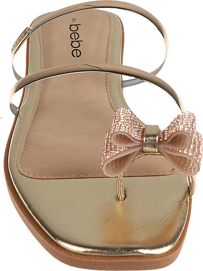 Rhinestone Bow Toe Post Sandal - Image 2