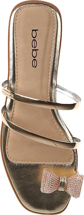 Rhinestone Bow Toe Post Sandal - Image 5