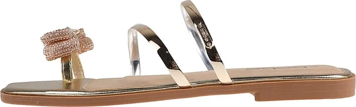 Rhinestone Bow Toe Post Sandal - Image 8