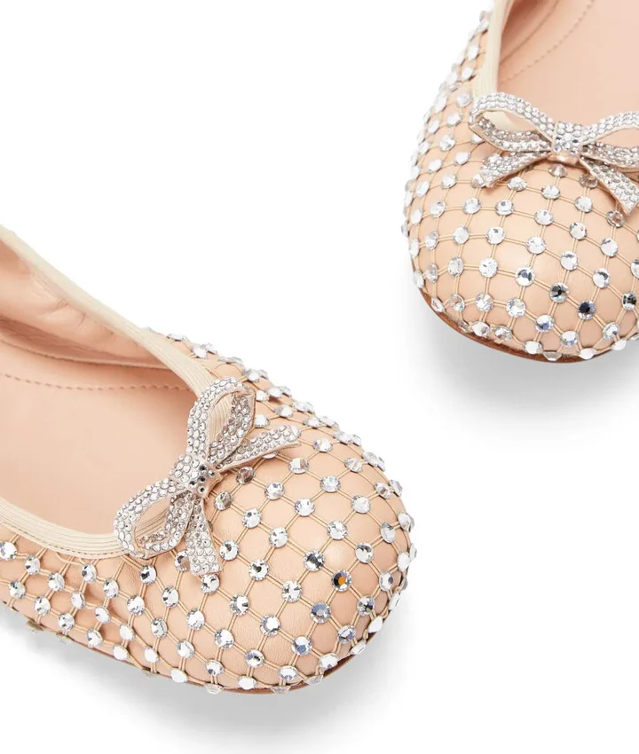 Rhinestone-Embellished Ballerina Shoes - Image 4