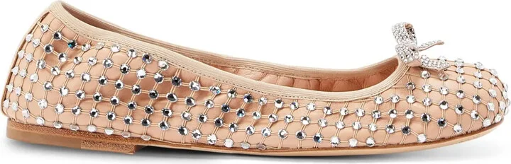 Rhinestone-Embellished Ballerina Shoes