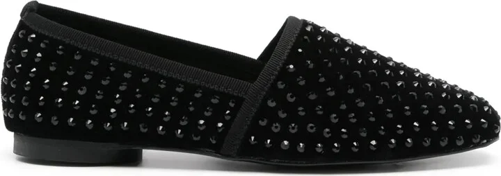 Rhinestone-Embellished Ballet Flats