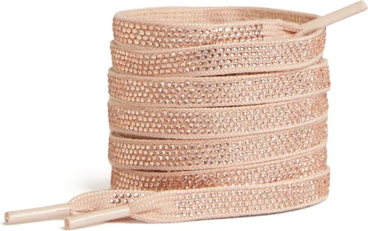 Rhinestone-Embellished Cotton Shoe Laces