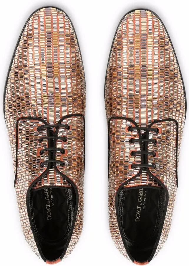 Rhinestone-Embellished Derby Shoes - Image 4