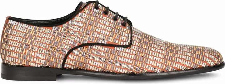 Rhinestone-Embellished Derby Shoes