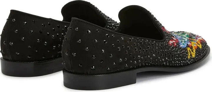 Rhinestone-Embellished Dragon-Motif Loafers - Image 3