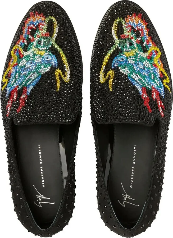 Rhinestone-Embellished Dragon-Motif Loafers - Image 4