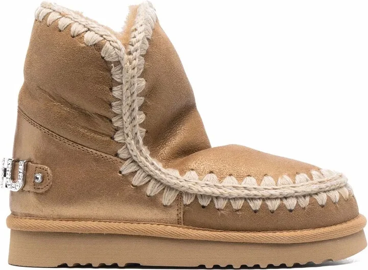 rhinestone embellished Eskimo boots
