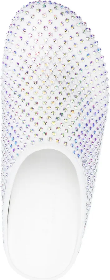 Rhinestone-Embellished Leather Slippers - Image 4