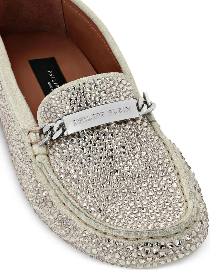 Rhinestone-Embellished Loafers - Image 4