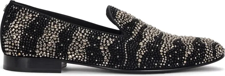 Rhinestone-Embellished Loafers