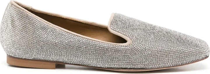 Rhinestone-Embellished Loafers
