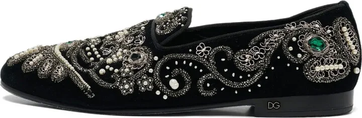 Rhinestone-Embellished Loafers