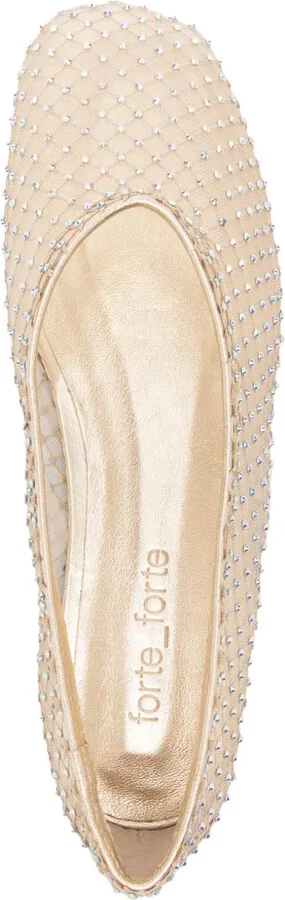 Rhinestone-Embellished Mesh Ballerina Shoes - Image 4
