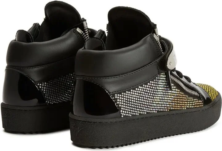 Rhinestone-Embellished Mid-Top Trainers - Image 3