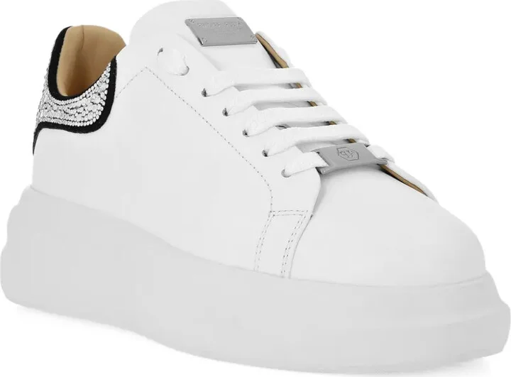 Rhinestone-Embellished Monogram Sneakers - Image 2