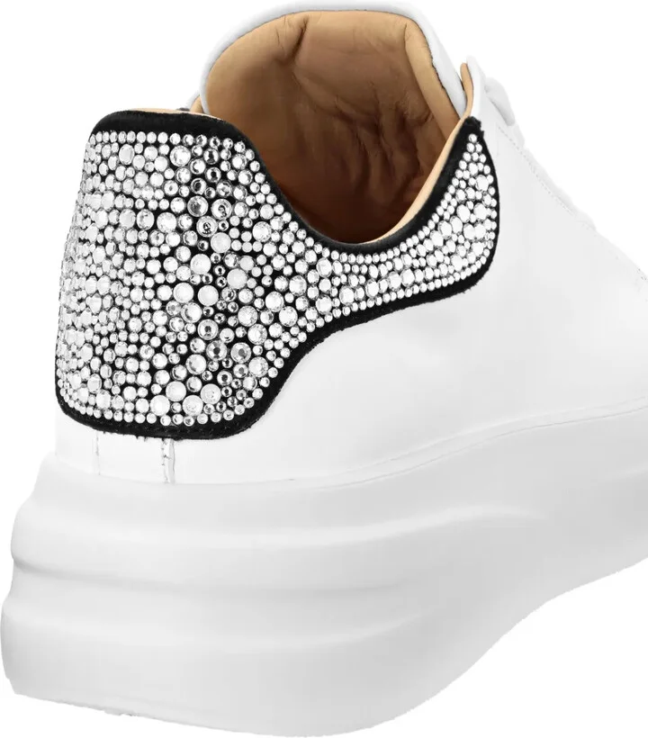 Rhinestone-Embellished Monogram Sneakers - Image 4
