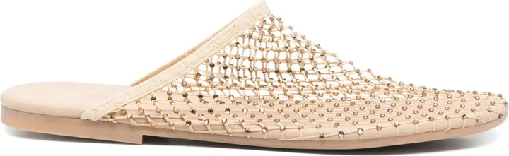 Rhinestone-Embellished Mules
