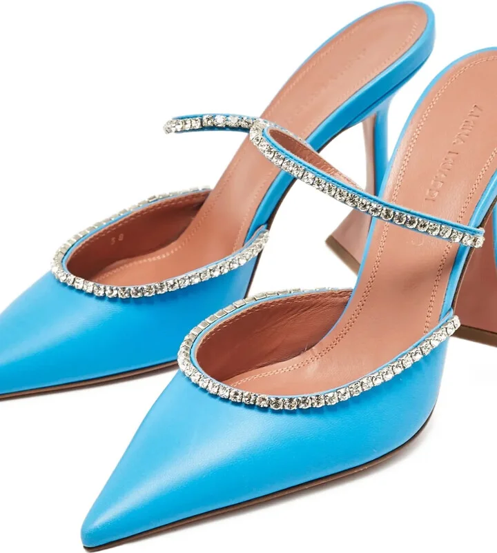 Rhinestone-Embellished Pointed Mules - Image 2