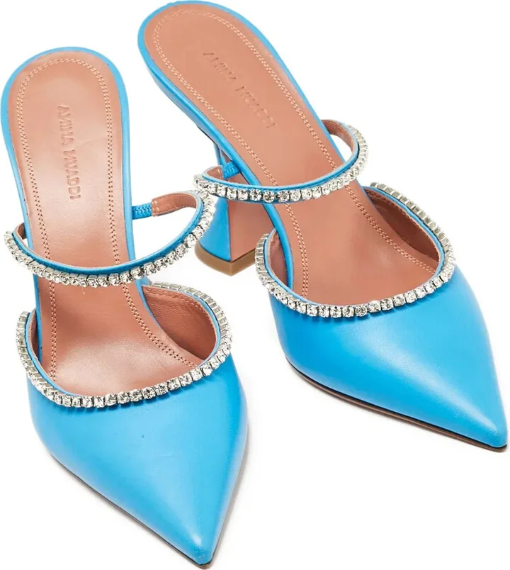 Rhinestone-Embellished Pointed Mules - Image 5
