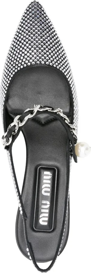 Rhinestone-Embellished Pointed-Toe Pumps - Image 4