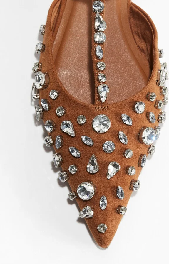 Rhinestone-Embellished Sandals