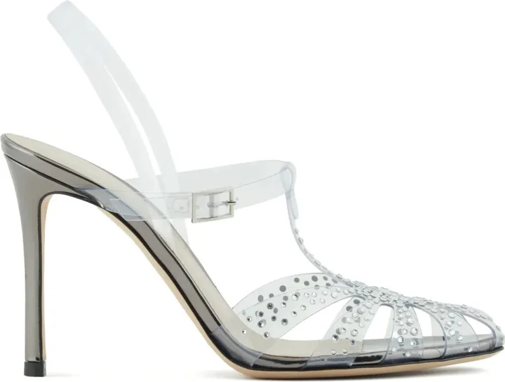 Rhinestone-Embellished Sandals