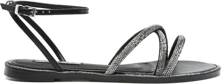 Rhinestone-Embellished Sandals