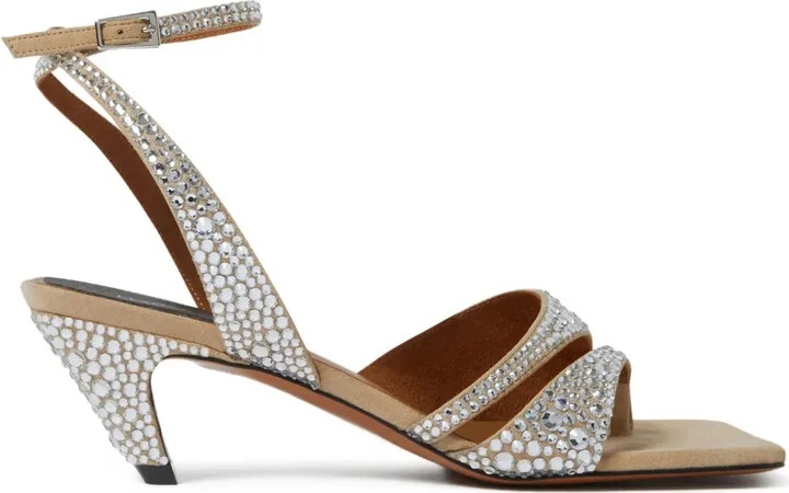 Rhinestone-Embellished Sandals