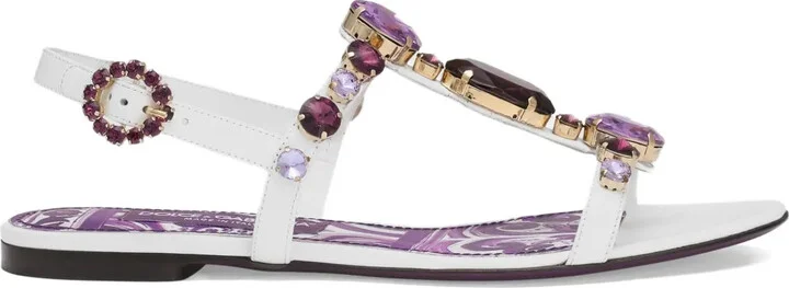 Rhinestone-Embellished Sandals