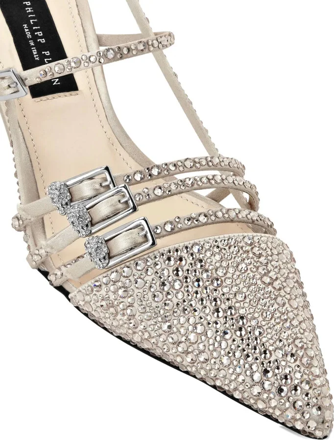 Rhinestone-Embellished Slingback Pumps - Image 3