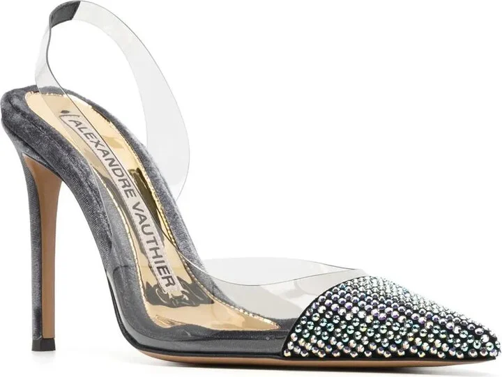 Rhinestone-Embellished Slingback Pumps - Image 2