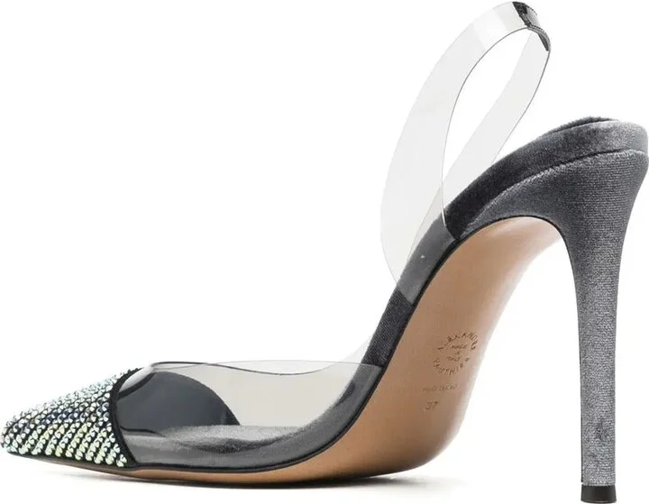 Rhinestone-Embellished Slingback Pumps - Image 3
