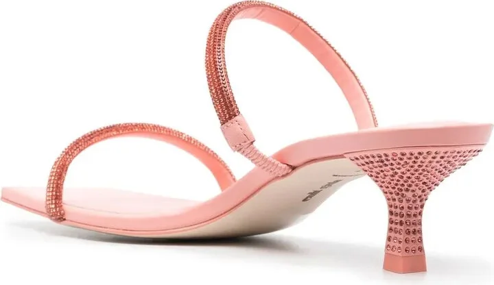 Rhinestone-Embellishment 50mm Sandals - Image 3