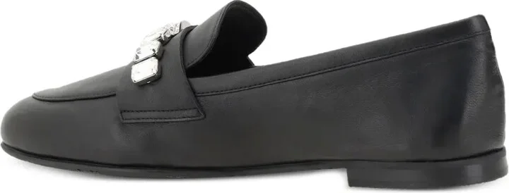 Rhinestone Leather Loafers - Image 3