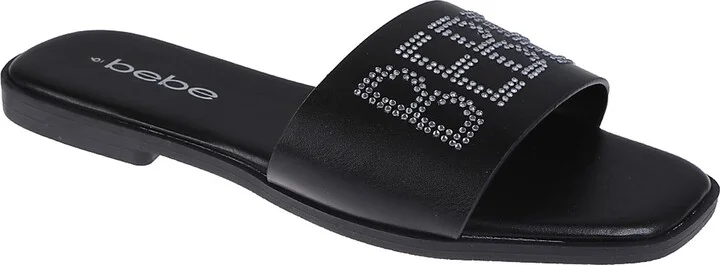 Rhinestone Logo Slide Sandal