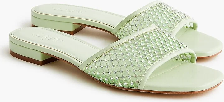Rhinestone mesh slide sandals - Image 2