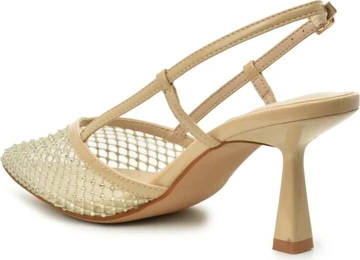 Rhinestone Mesh Slingback Pump - Image 2