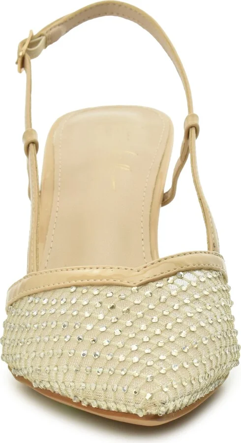 Rhinestone Mesh Slingback Pump - Image 3