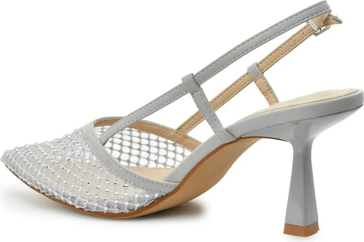 Rhinestone Mesh Slingback Pump - Image 7