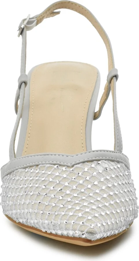 Rhinestone Mesh Slingback Pump - Image 8