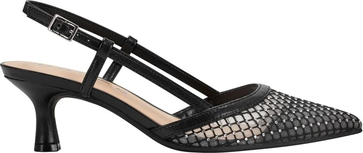 Rhinestone Mesh Slingback Pump - Image 3