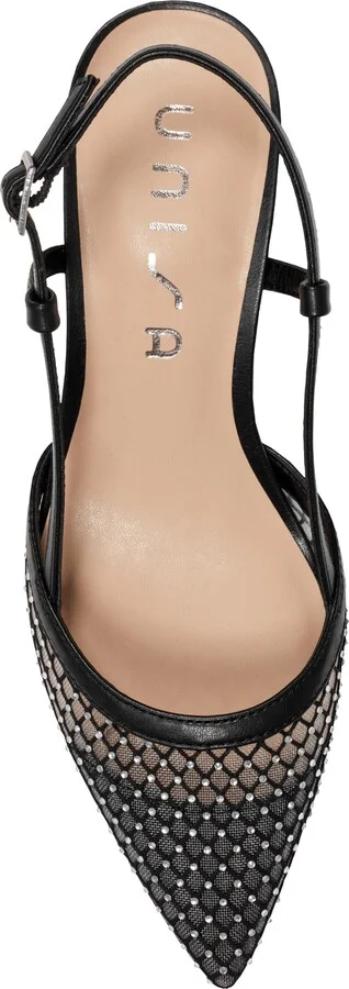 Rhinestone Mesh Slingback Pump - Image 4