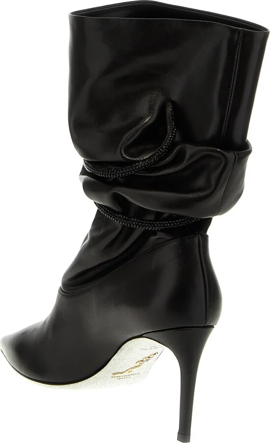Rhinestone Nappa Ankle Boots - Image 2